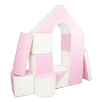 Habkockák – óriási építőkészlet 11 db white-pink