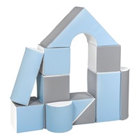 Habkockák – óriási építőkészlet 11 db white-baby blue-grey