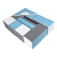 Habkockák – óriási építőkészlet 11 db white-baby blue-grey