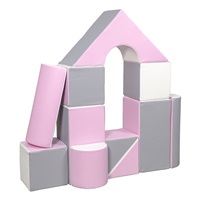 Habkockák – óriási építőkészlet 11 db white-light pink-grey