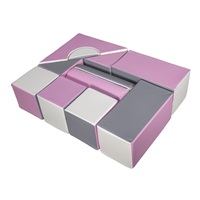 Habkockák – óriási építőkészlet 11 db white-light pink-grey