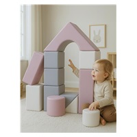 Habkockák – óriási építőkészlet 11 db white-light pink-grey