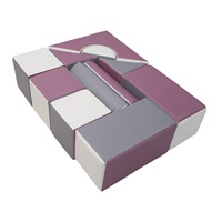 Habkockák – óriási építőkészlet 11 db white-grey-purple