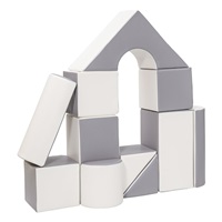 Habkockák – óriási építőkészlet 11 db white-grey