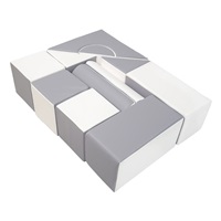 Habkockák – óriási építőkészlet 11 db white-grey