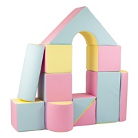 Habkockák – óriási építőkészlet 11 db pink-blue-yellow (pastel)