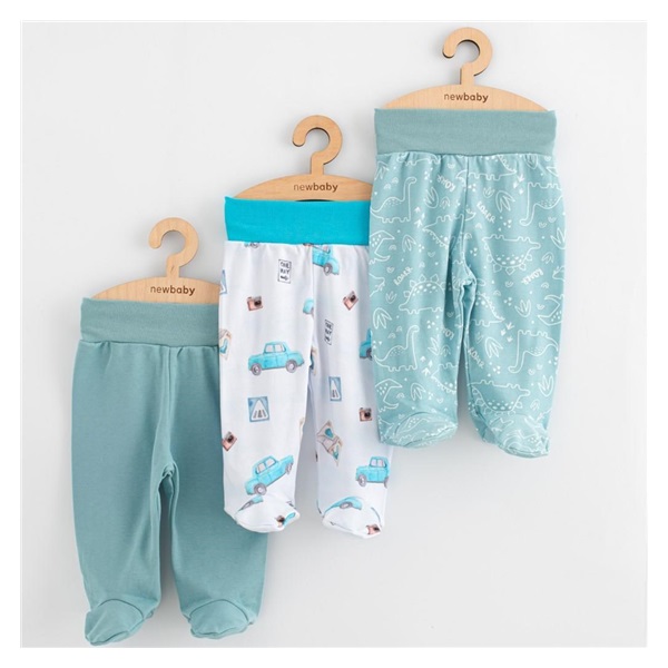 Baba lábfejes nadrág New Baby Classic II 3ks boy