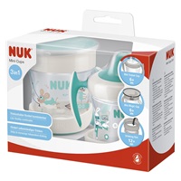 Bájos itató pohár Mini Cups NUK 360° fedéllel neutral