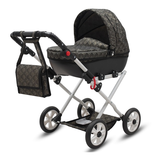 Luxus játék babakocsi New Baby COMFORT arany-fekete