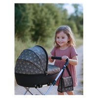 Luxus játék babakocsi New Baby COMFORT arany-fekete