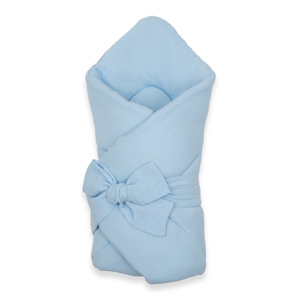 Muszlin megkötős pólya New Baby blue