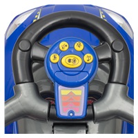 Bébitaxi tolókarral 3az1-ben Baby Mix Mega Car kék (Sérült csomagolás)