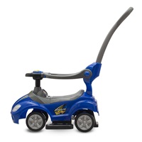 Bébitaxi tolókarral 3az1-ben Baby Mix Mega Car kék (Sérült csomagolás)