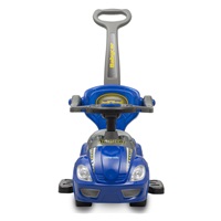 Bébitaxi tolókarral 3az1-ben Baby Mix Mega Car kék (Sérült csomagolás)