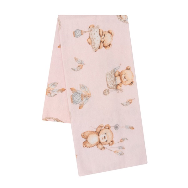 Flanel pelenka nyomtatott mintával New Baby teddy bear pink