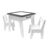 Gyerekasztal és szék Baby mix Leaf Grey