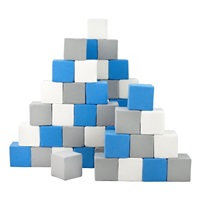 Habkockák - 45 darabos nagy habkocka Pyramida blue white grey