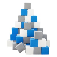 Habkockák - 45 darabos nagy habkocka Pyramida blue white grey