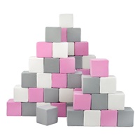 Habkockák - 45 darabos nagy habkocka Pyramida pink white grey