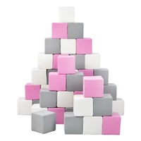 Habkockák - 45 darabos nagy habkocka Pyramida pink white grey