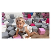 Habkockák - 45 darabos nagy habkocka Pyramida pink white grey