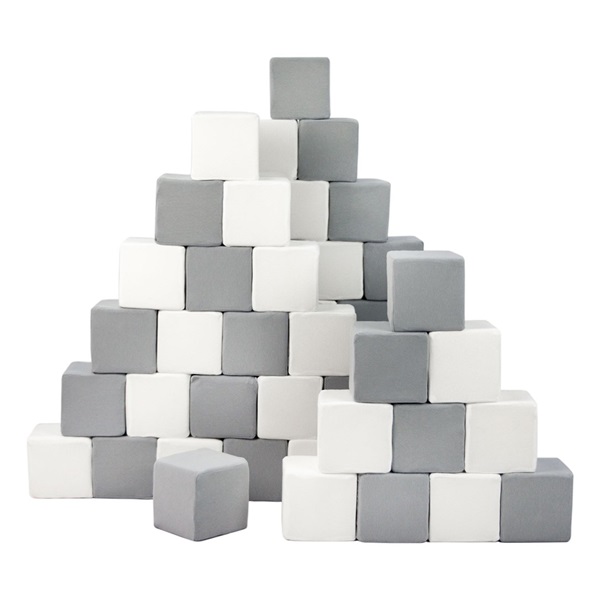 Habkockák - 45 darabos nagy habkocka Pyramida grey white