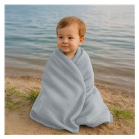 Muszlin gyermek pléd New Baby 70x100 cm grey