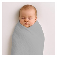 Muszlin gyermek pléd New Baby 70x100 cm grey