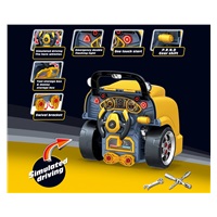 Realisztikus modell az autó elejének nyitható motorháztetőjével, Milly Mally N-GINE yellow
