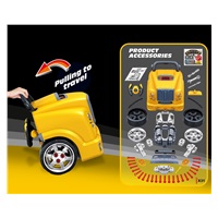 Realisztikus modell az autó elejének nyitható motorháztetőjével, Milly Mally N-GINE yellow