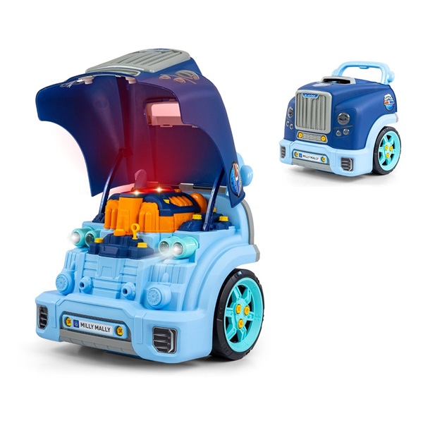 Realisztikus modell az autó elejének nyitható motorháztetőjével, Milly Mally N-GINE blue