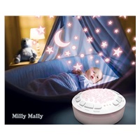 Plüss szundibarát maci projektorral Milly Mally Bear pink
