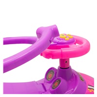 Bébitaxi tolókarral 3az1-ben Baby Mix Mega Car rózsaszín (Sérült csomagolás)