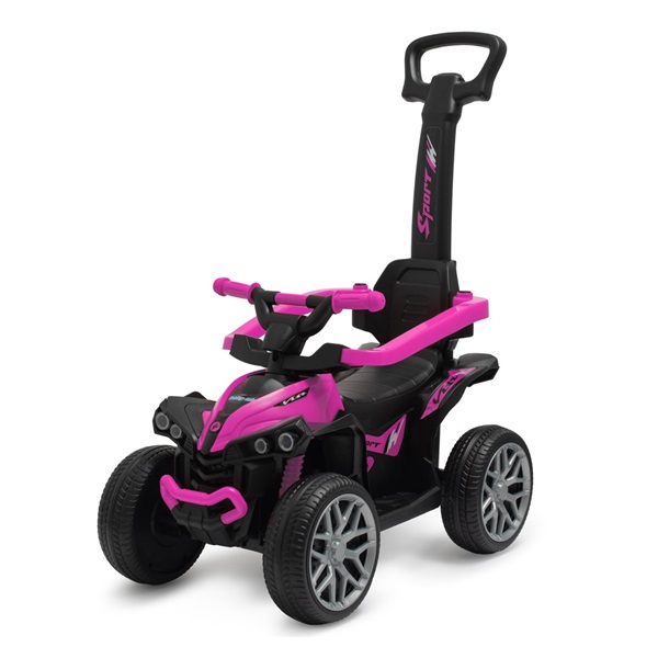 Bébitaxi tolókarral Baby Mix Mega Prime EVA  rózsaszín (Sérült csomagolás)