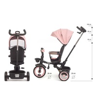 Luxus gyerek tricikli világítással Milly Mally Twinkle pink