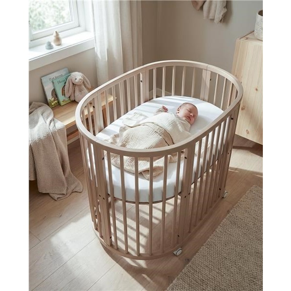 Gyermek növekedő 3-az-1-ben ovális kiságy + matrac New Baby kasmír színű