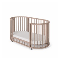 Gyermek növekedő 3-az-1-ben ovális kiságy + matrac New Baby kasmír színű