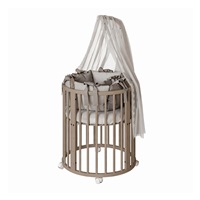 Gyermek növekedő 3-az-1-ben ovális kiságy + matrac New Baby kasmír színű