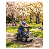 Zenélő bébitaxi Baby Mix Retro szürke