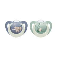 Baba cumi  NUK First Choice Night 6-18m 2 db Hippo/Koala