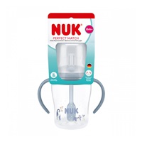 NUK Perfect Match tanuló cumisüveg szívószállal PENGUIN 150 ml