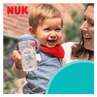 NUK Perfect Match tanuló cumisüveg szívószállal BEAR 150 ml