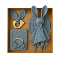 Muszlin ajándékszett babáknak New Baby szürke