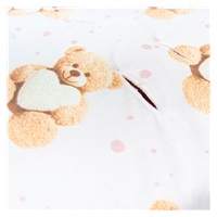 Bélelt babatakaró, pólya autós hordozóba New Baby Love Teddy Bear pink