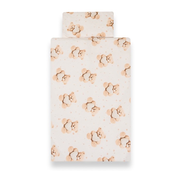 2-részes ágyneműhuzat New Baby Love Teddy Bear 90/120 cm beige