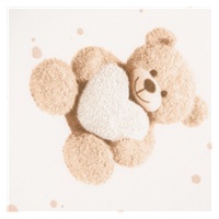 Pamut kiságyba való lepedő pamut New Baby Love Teddy Bear 120x60 cm beige