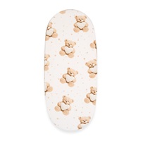 Pamut babakocsihoz való lepedő pamut New Baby Love Teddy Bear beige 35x75 cm