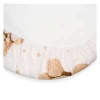 Pamut babakocsihoz való lepedő pamut New Baby Love Teddy Bear beige 35x75 cm