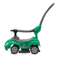 Bébitaxi tolókarral 3az1-ben Baby Mix Mega Car zöld (Sérült csomagolás)