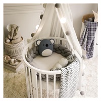 Gyermek növekedő 3-az-1-ben ovális kiságy + matrac New Baby fehér